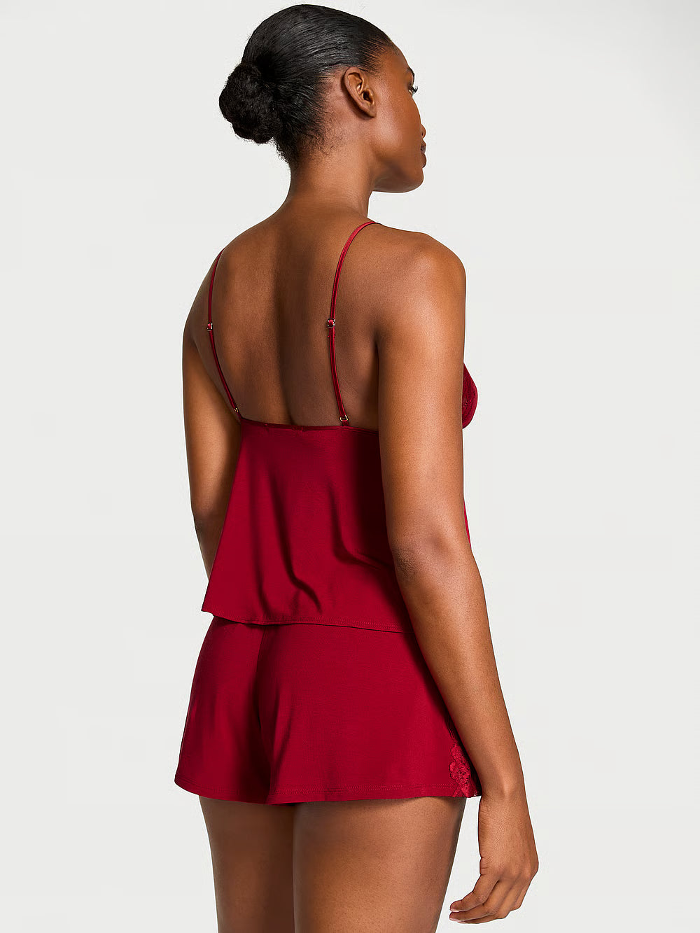 Ensemble caraco vaporeux en modal bordé de dentelle SoSoft™